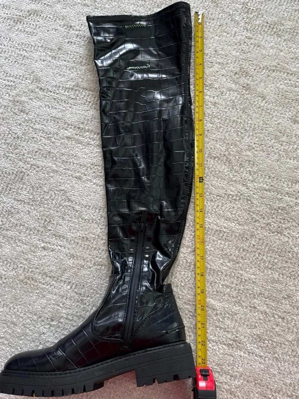 Franco Sarto Over the knee Faux Croc Boot